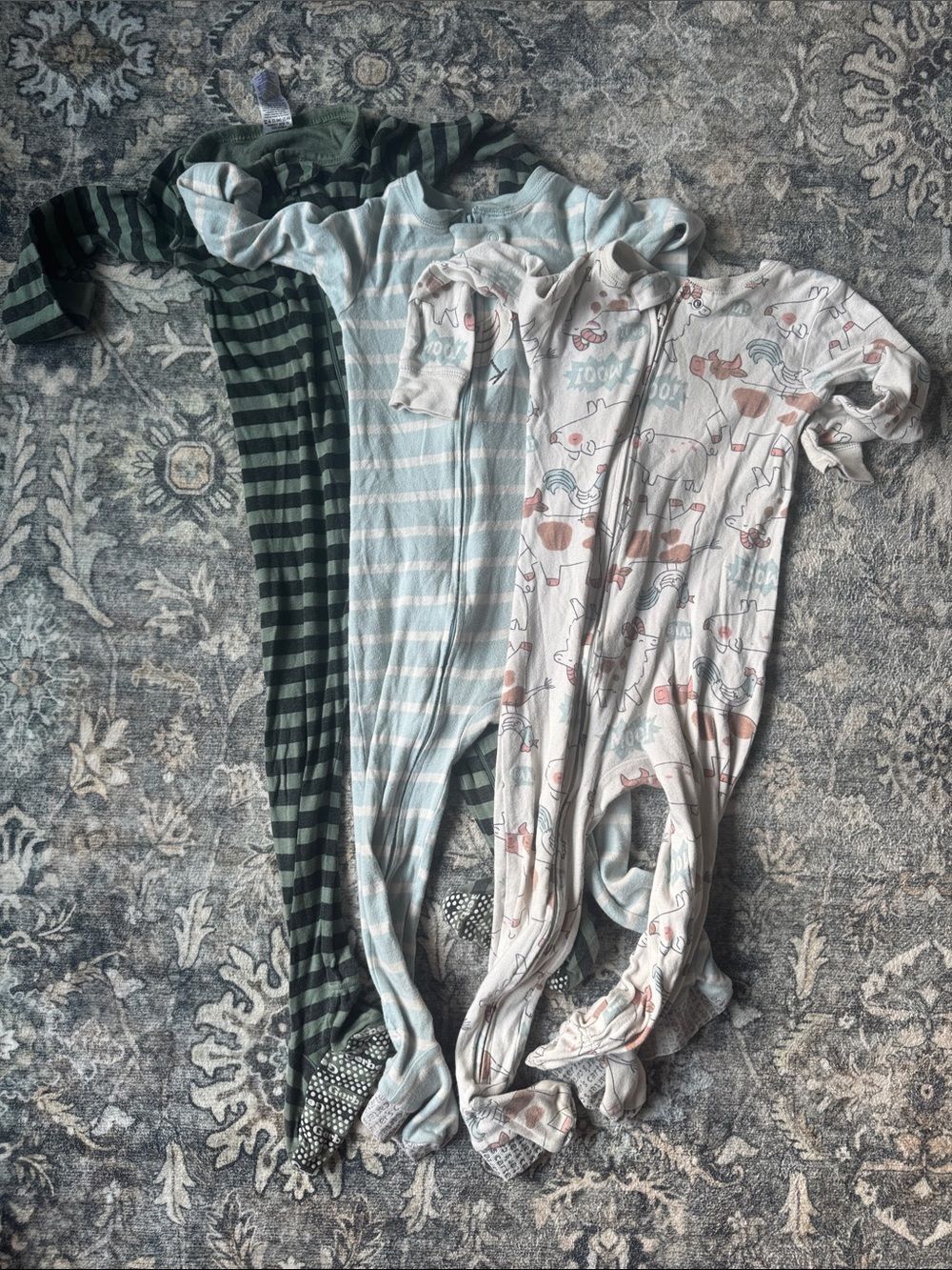 Bundle of 3 Toddler Footed PJs